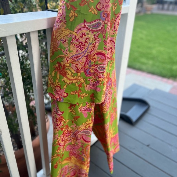 Natori Green and Pink Paisley Pajama Set - Picture 16 of 16